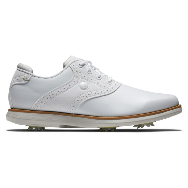 Ladies FootJoy Traditions Golf Shoes - 97906 White - Image 2