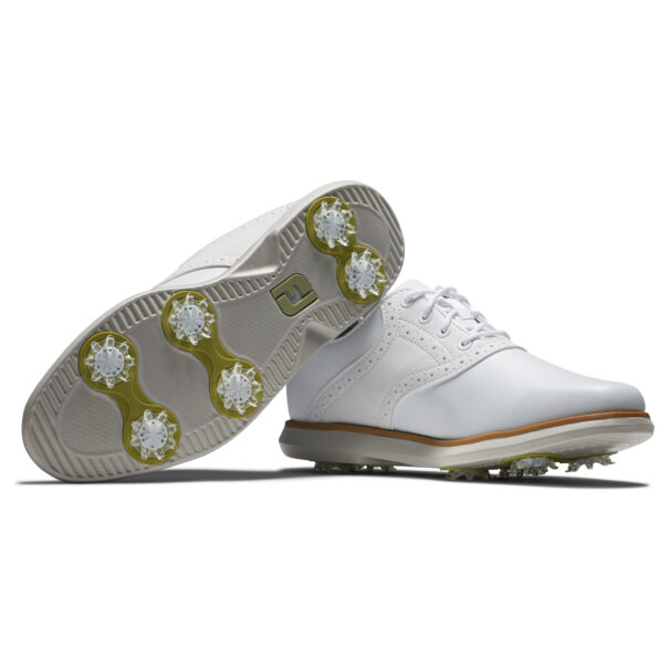 Ladies FootJoy Traditions Golf Shoes - 97906 White - Image 4