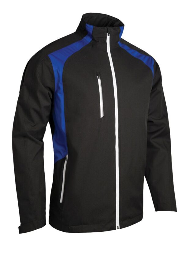 Men’s Sunderland Valberg Waterproof Jacket - Black/Electric Blue/White