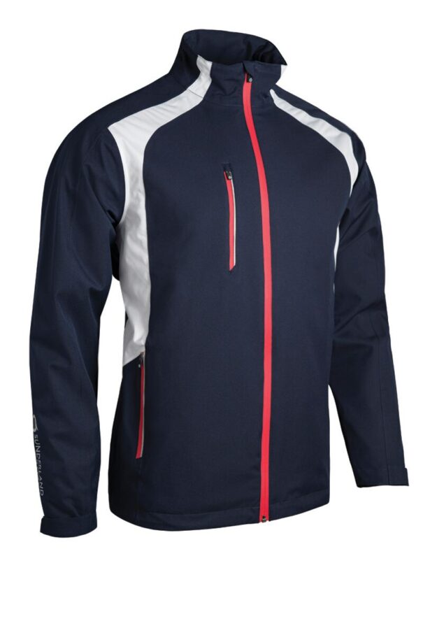 Men’s Sunderland Valberg Waterproof Jacket - Navy/White/Red