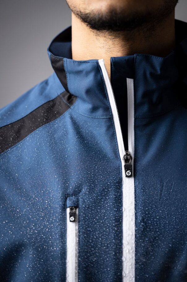 Men’s Sunderland Valberg Waterproof Jacket - Navy/White/Red - Image 5