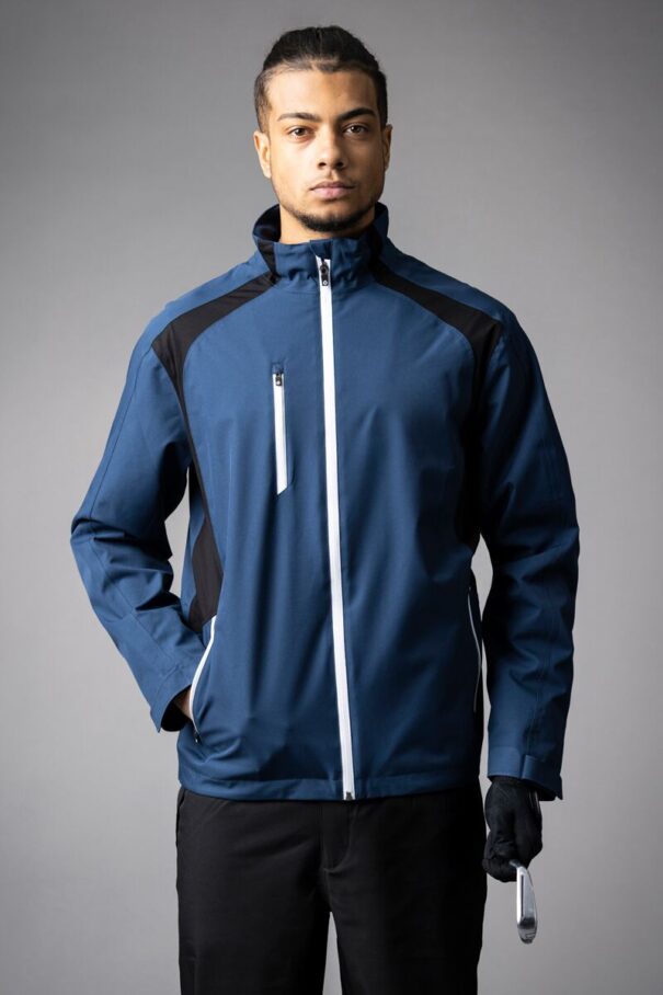 Men’s Sunderland Valberg Waterproof Jacket - Navy/White/Red - Image 4