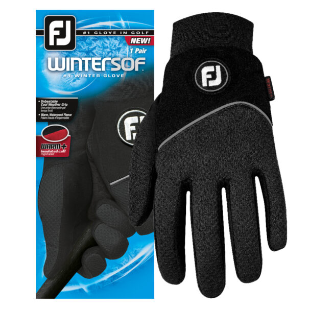 Men's FootJoy WinterSof Golf Gloves (Pair Pack) - Black