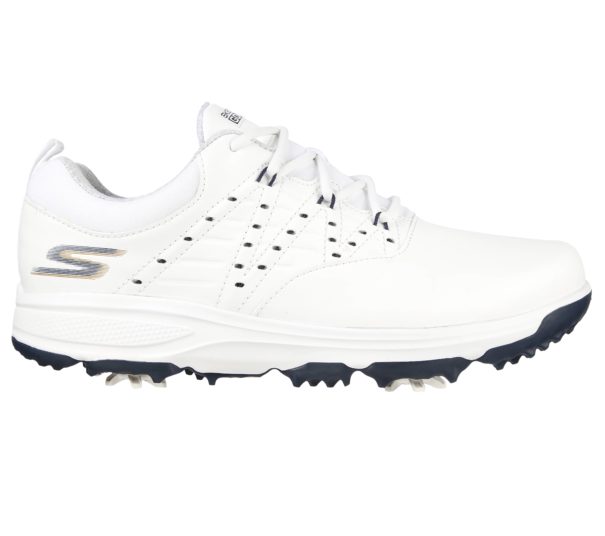Ladies Skechers Go Golf Pro 2 Golf Shoes - 17001 White Navy - Image 2