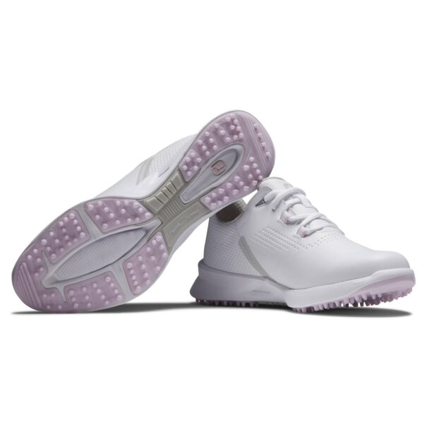 Ladies FootJoy Fuel Golf Shoes - 92373 - White/White/Pink - Image 6