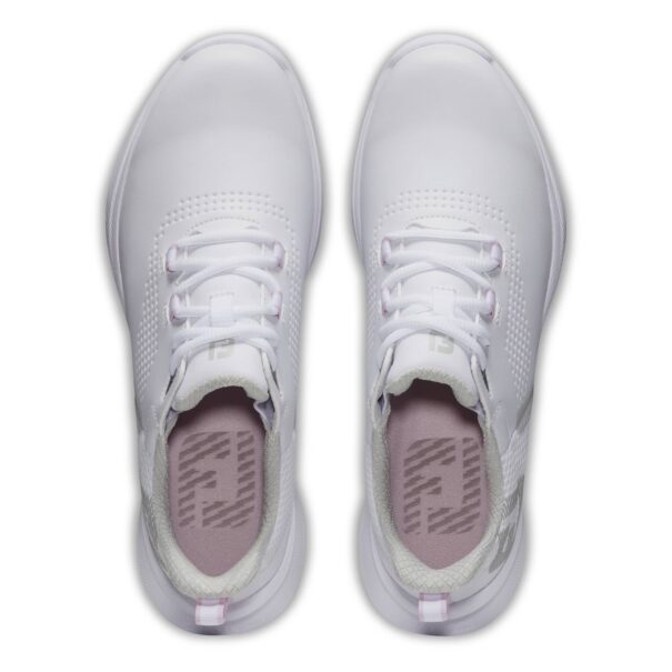 Ladies FootJoy Fuel Golf Shoes - 92373 - White/White/Pink - Image 7