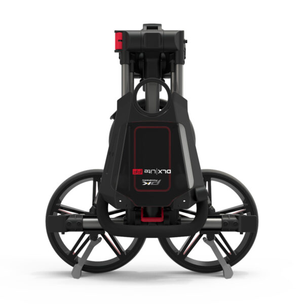 PowaKaddy DLX-Lite FF Push Cart - Gunmetal with Red Trim