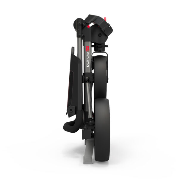PowaKaddy DLX-Lite FF Push Cart - Gunmetal with Red Trim - Image 3