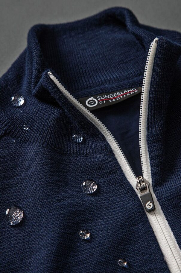 Men’s Sunderland Hamsin Lined Sweater - Navy White - Image 4