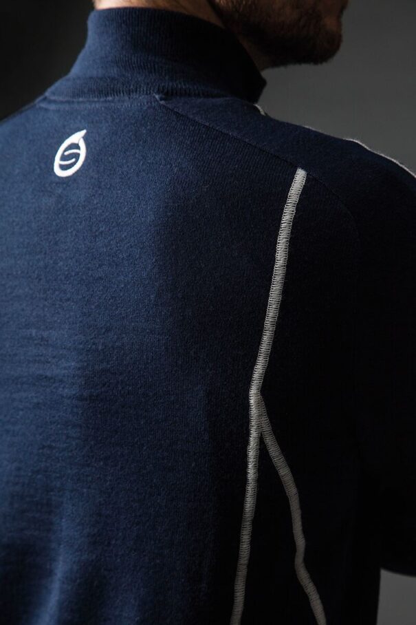 Men’s Sunderland Hamsin Lined Sweater - Navy White - Image 5