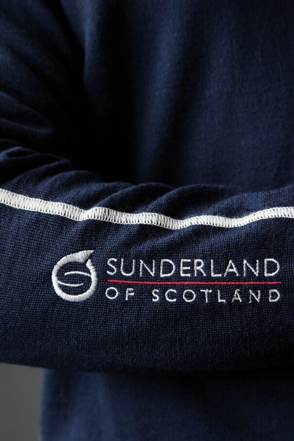 Men’s Sunderland Hamsin Lined Sweater - Navy White - Image 6