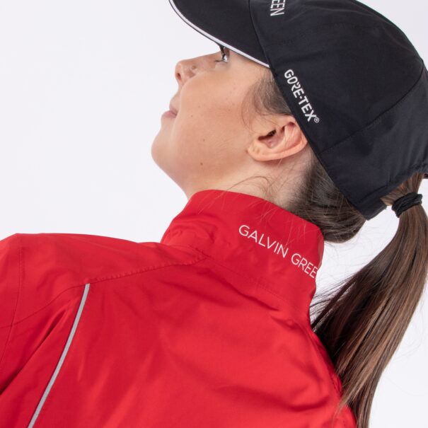 Ladies Galvin Green Anya Waterproof Jacket - G2102-99 Red Reflex - Image 3