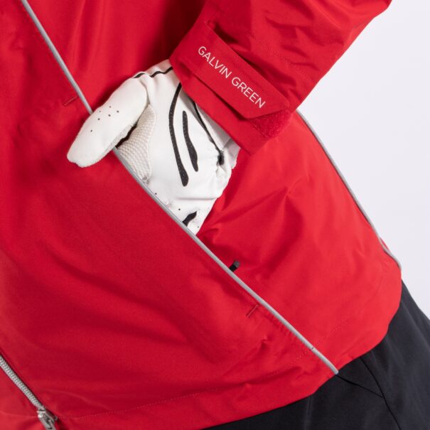 Ladies Galvin Green Anya Waterproof Jacket - G2102-99 Red Reflex - Image 7