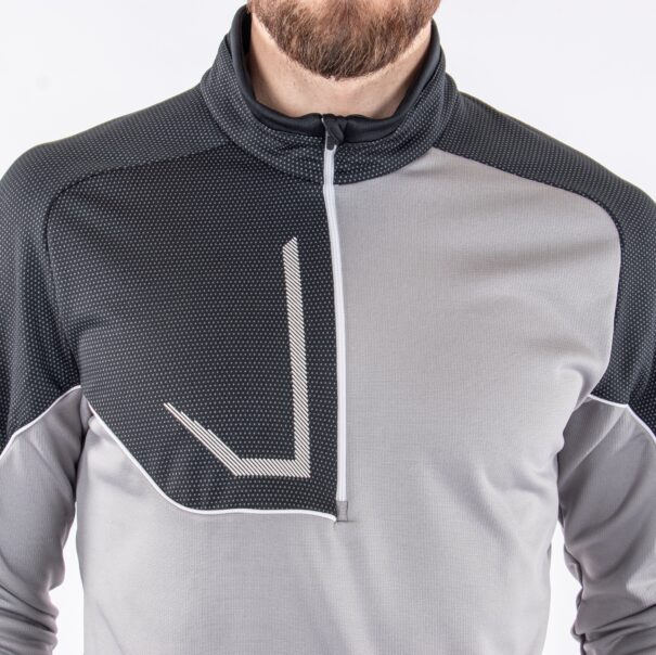 Men’s Galvin Green Daxton INSULA™ Sweater - G1242-70 Sharkskin Black White - Image 5