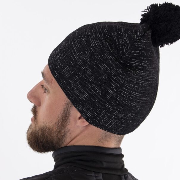 Galvin Green Lemmy Bobble Hat - G7989-70 Black Reflex - Image 3