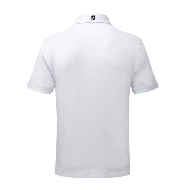 Men's FootJoy Stretch Pique Shirt - 91823 White - Image 2
