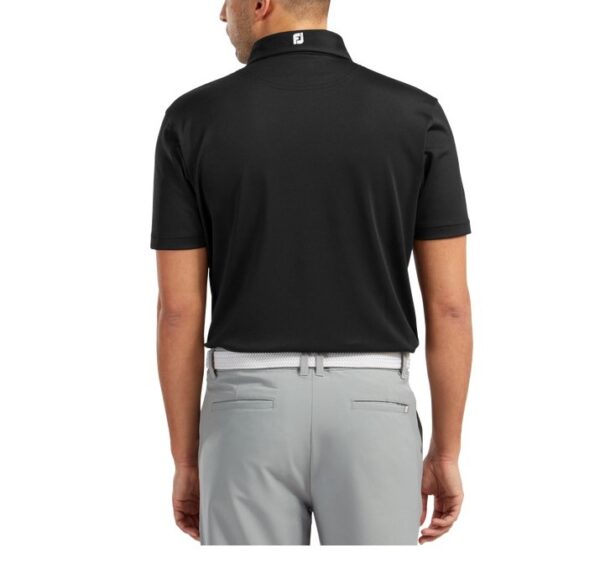Men's FootJoy Stretch Pique Shirt - 91822 Black - Image 2