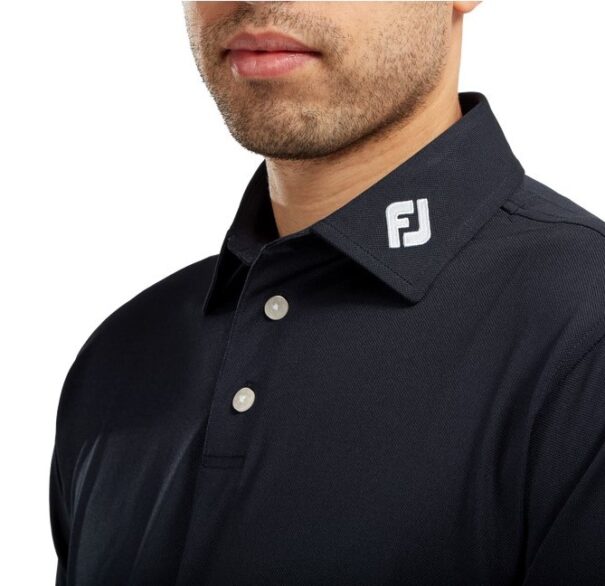Men's FootJoy Stretch Pique Shirt - 91824 Navy - Image 5