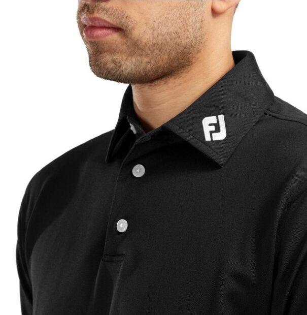 Men's FootJoy Stretch Pique Shirt - 91822 Black - Image 4