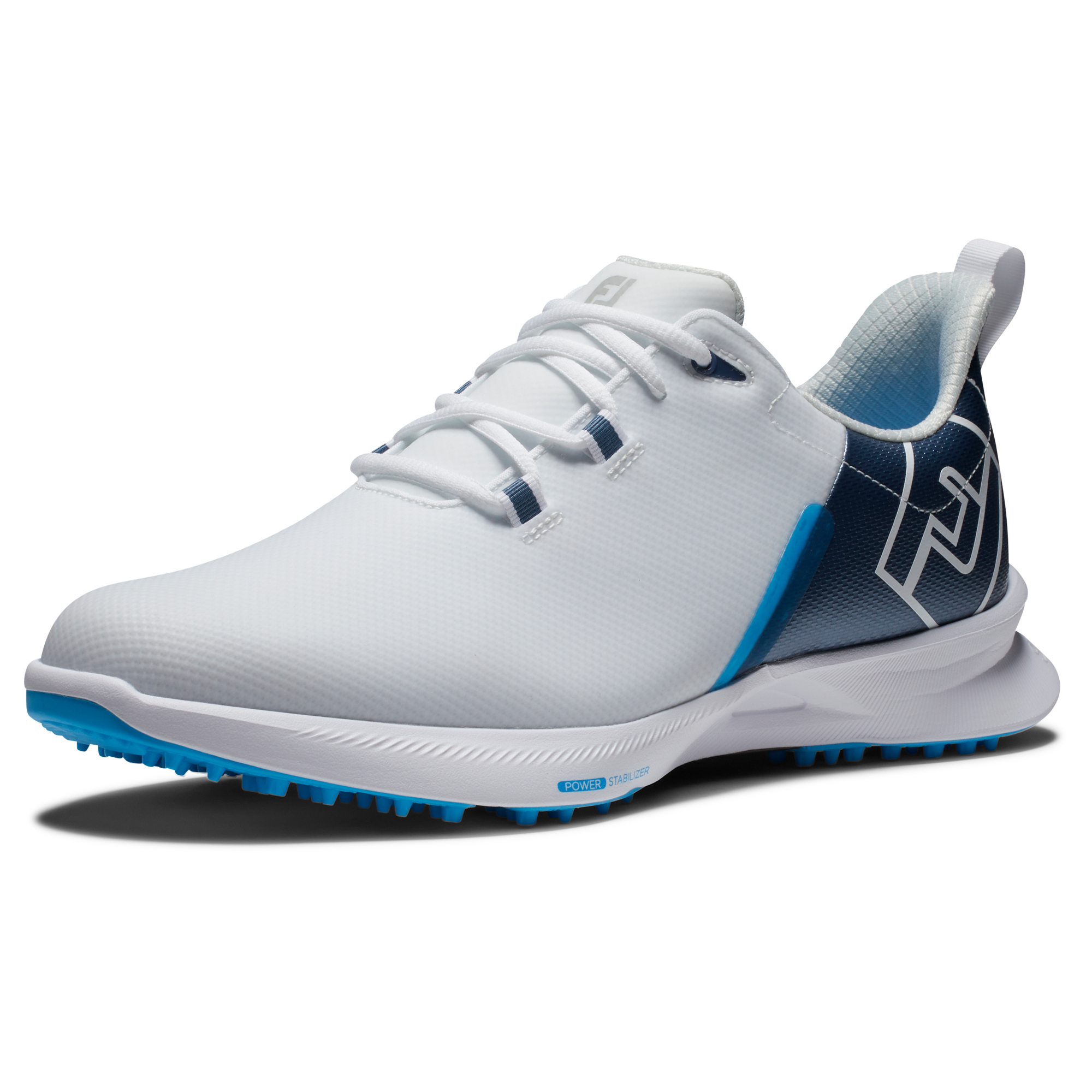 Men's FootJoy Fuel Sport Golf Shoes 55454 White Navy Blue Duncan
