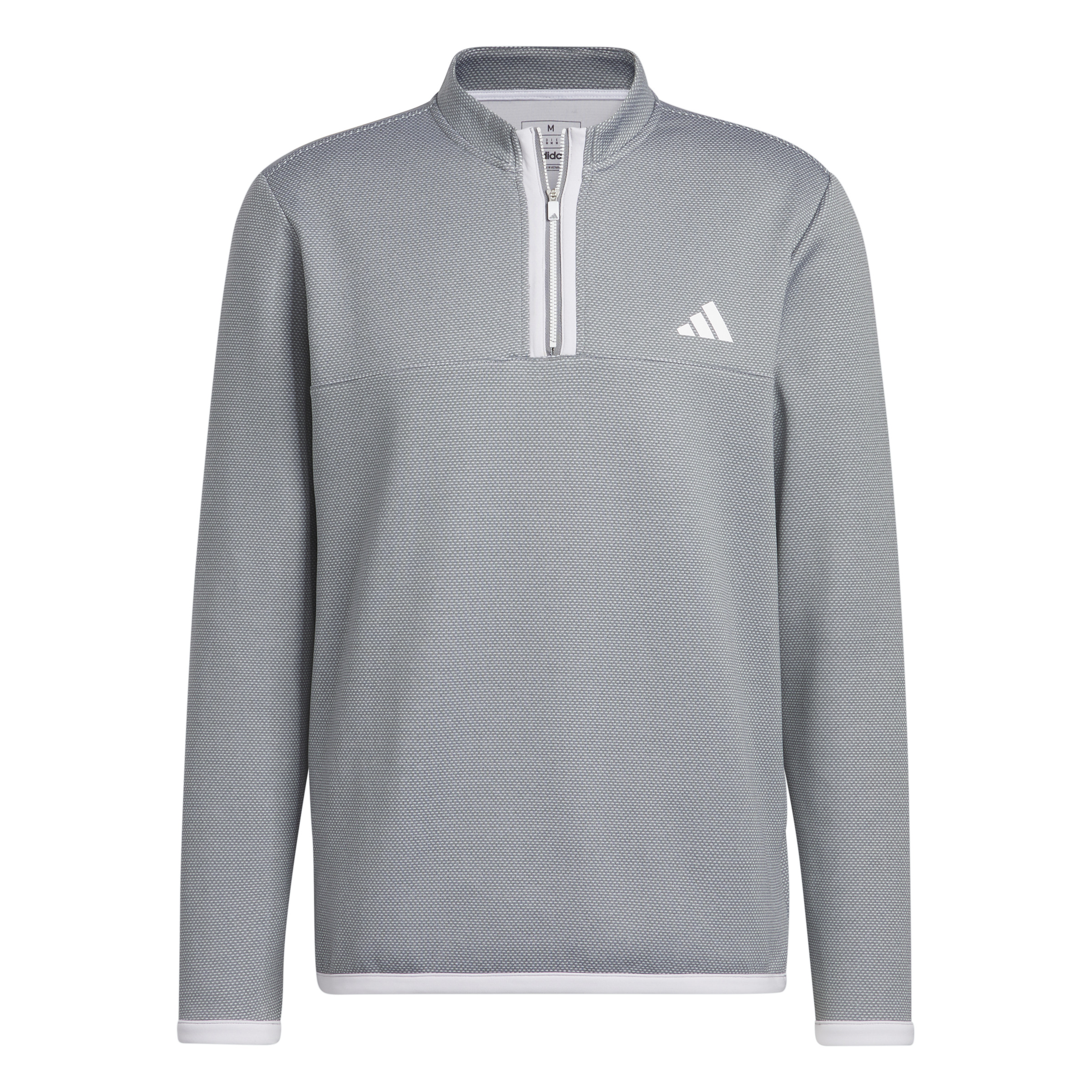 Men's Adidas Microdot 1/4 Zip Pullover - IA4763 White Grey Three ...