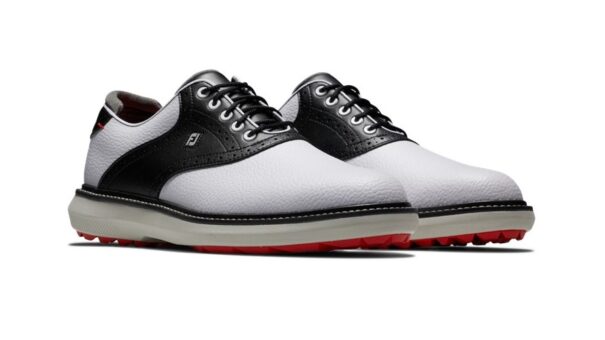 Men's FootJoy Traditions Spikeless - 57924 White Black Grey - Image 5