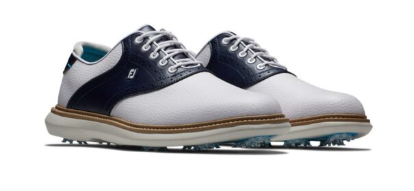 Men's FootJoy Traditions - 57899 White Navy - Image 4