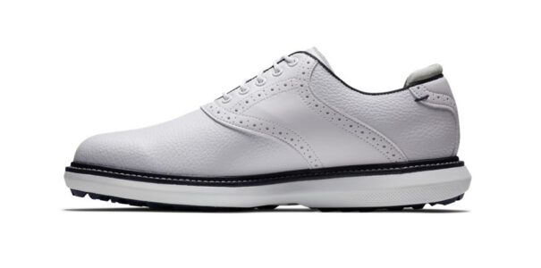 Men's FootJoy Traditions Spikeless - 57927 White Navy - Image 5