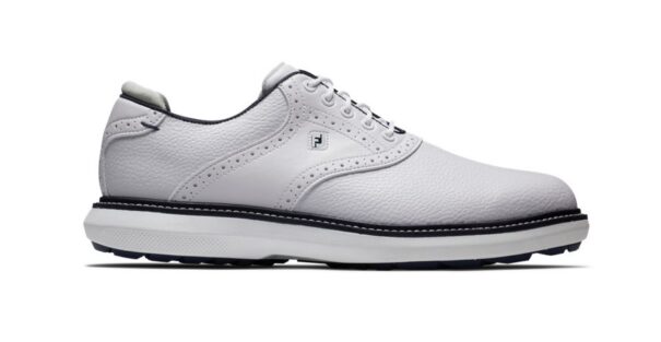 Men's FootJoy Traditions Spikeless - 57927 White Navy - Image 6