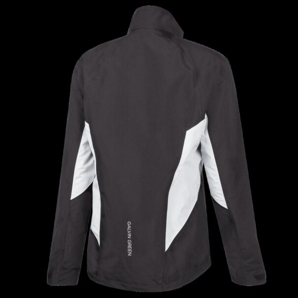 Ladies Galvin Green Aida Waterproof Jacket - Black Cool Grey White - Image 11