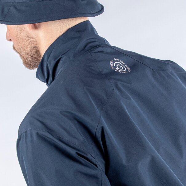 Men’s Galvin Green Axley Waterproof Jacket - Navy Blue White - Image 3