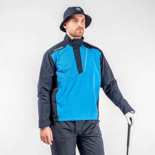 Men’s Galvin Green Axley Waterproof Jacket - Navy Blue White - Image 10