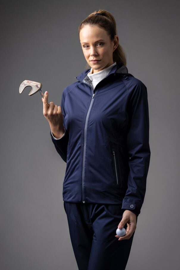Ladies Sunderland Whisperdry Aurora Hooded Waterproof Jacket - Navy