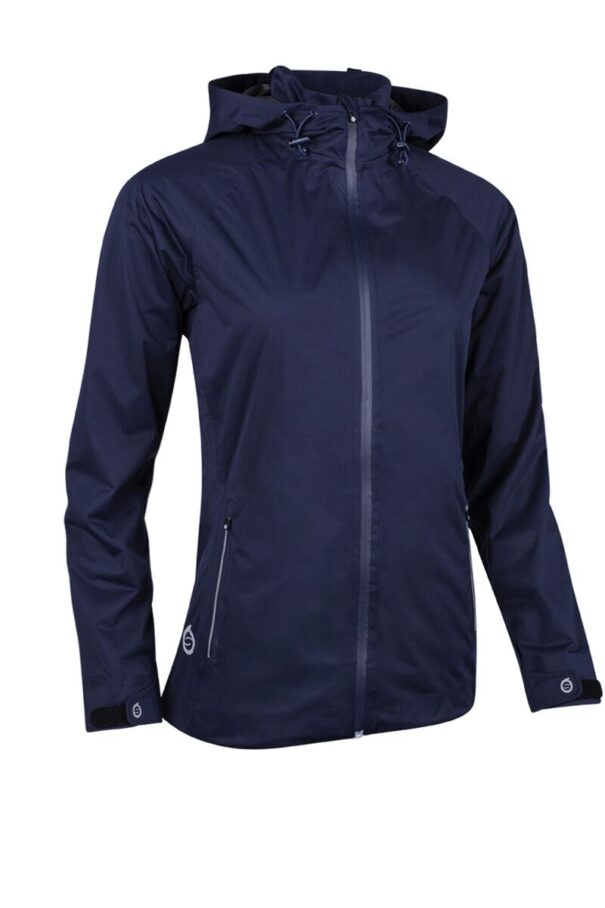 Ladies Sunderland Whisperdry Aurora Hooded Waterproof Jacket - Navy - Image 6