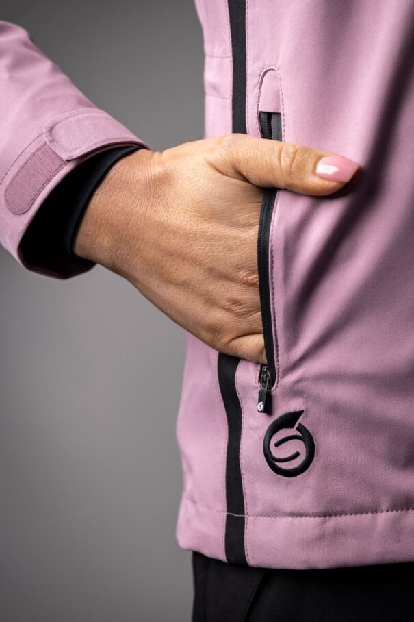 Ladies Sunderland Killy Waterproof Jacket - Pink Haze Black - Image 5