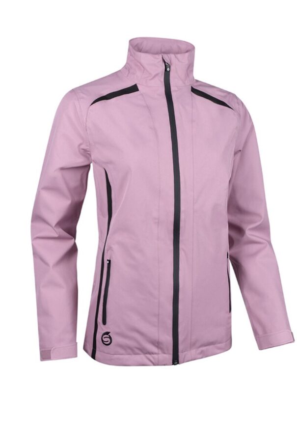 Ladies Sunderland Killy Waterproof Jacket - Pink Haze Black - Image 2