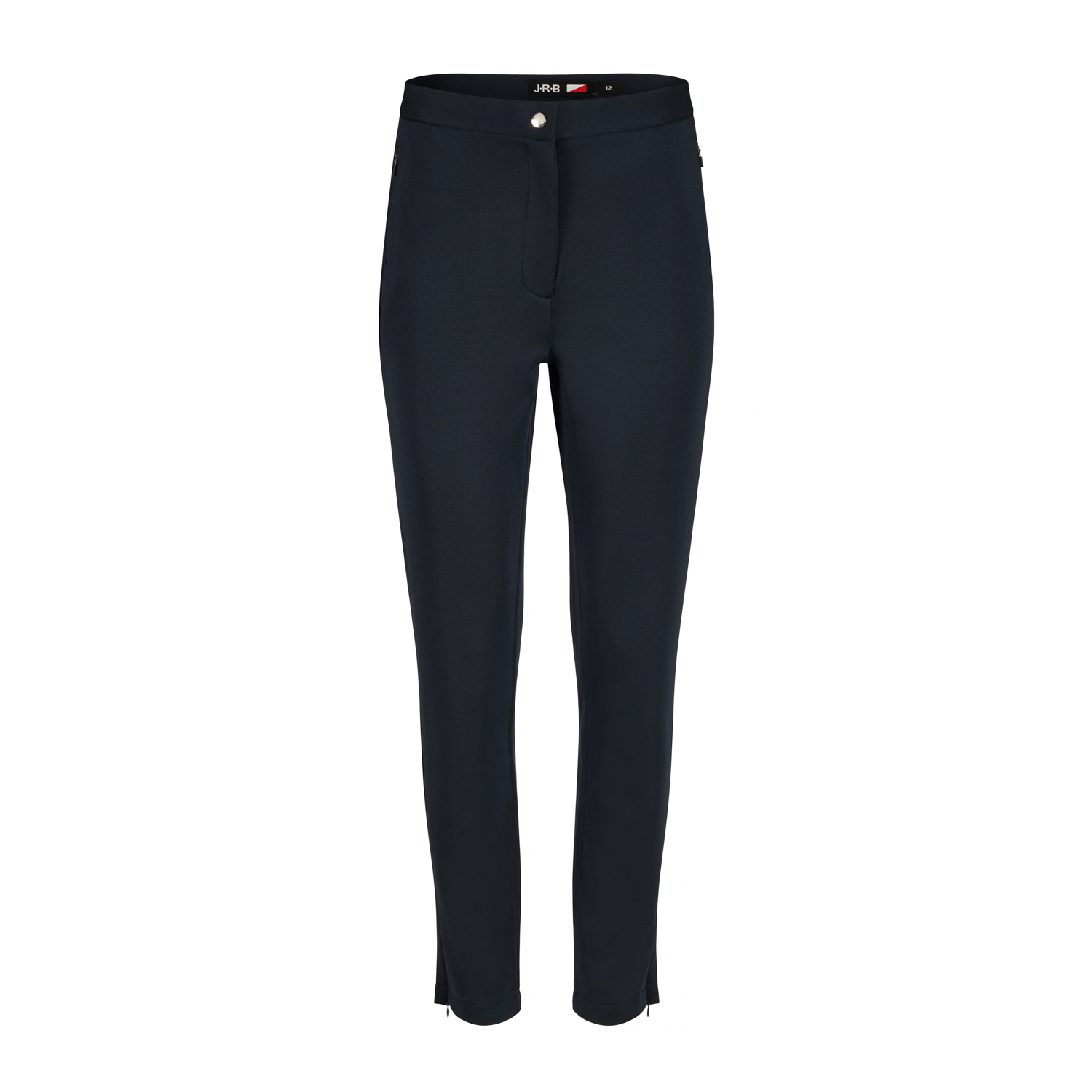 Ladies navy store slim fit trousers