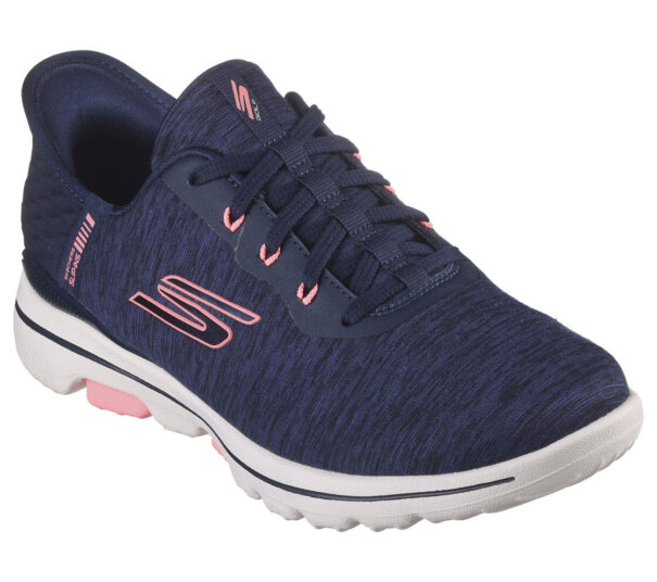 Ladies Skechers Go Golf Walk 5 Golf Shoes - 123085 Navy Pink - Image 3