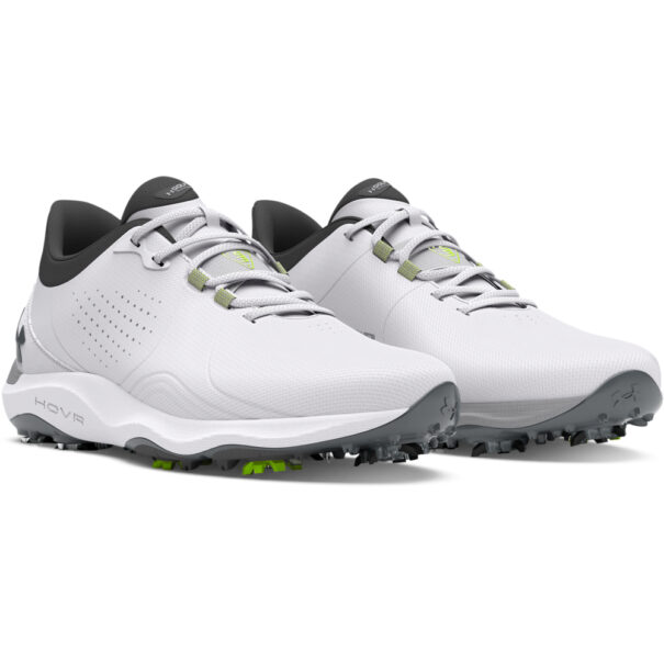 Men's UA Drive Pro Wide Golf Shoes - 3026919-100 White - Image 4