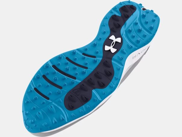 Men's UA Drive Pro SL Wide Golf Shoes - 3026921-101 Mod Gray/Capri/Navy - Image 5