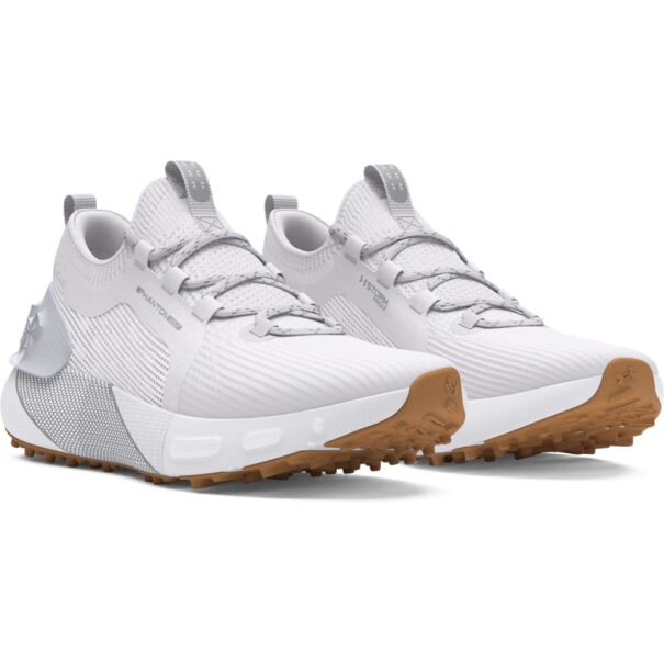 Men's UA Phantom Golf Shoes - 3027485-100 White/White/Black - Image 4