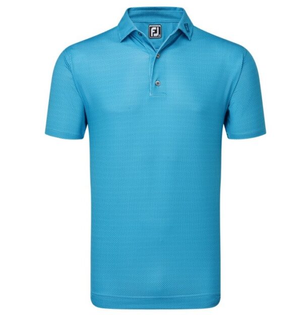 Men's FootJoy Octagon Print Lisle - 81575 Blue Ocean - Image 2