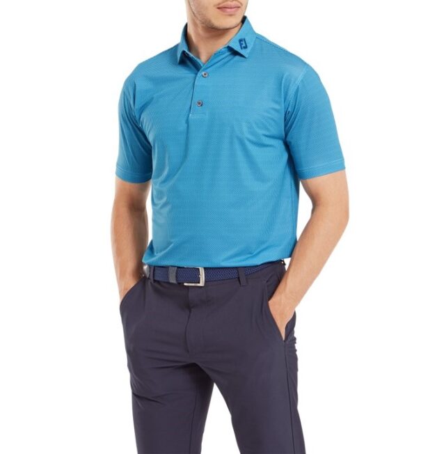 Men's FootJoy Octagon Print Lisle - 81575 Blue Ocean