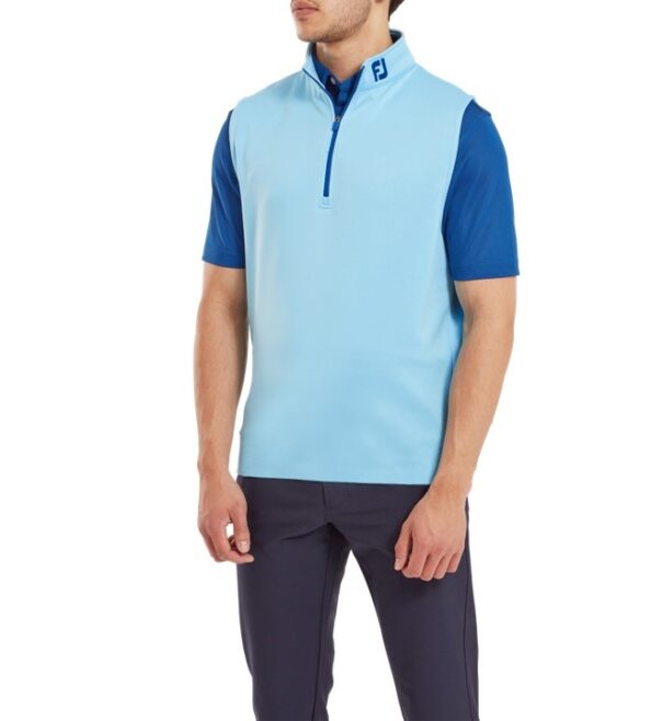 Men's FootJoy Half-Zip Vest - 81648 Blue Sky Deep Blue