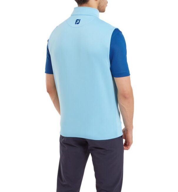 Men's FootJoy Half-Zip Vest - 81648 Blue Sky Deep Blue - Image 4