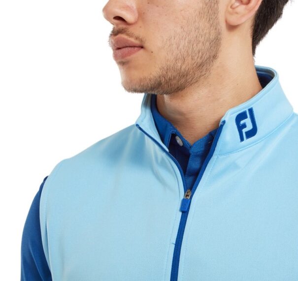 Men's FootJoy Half-Zip Vest - 81648 Blue Sky Deep Blue - Image 6