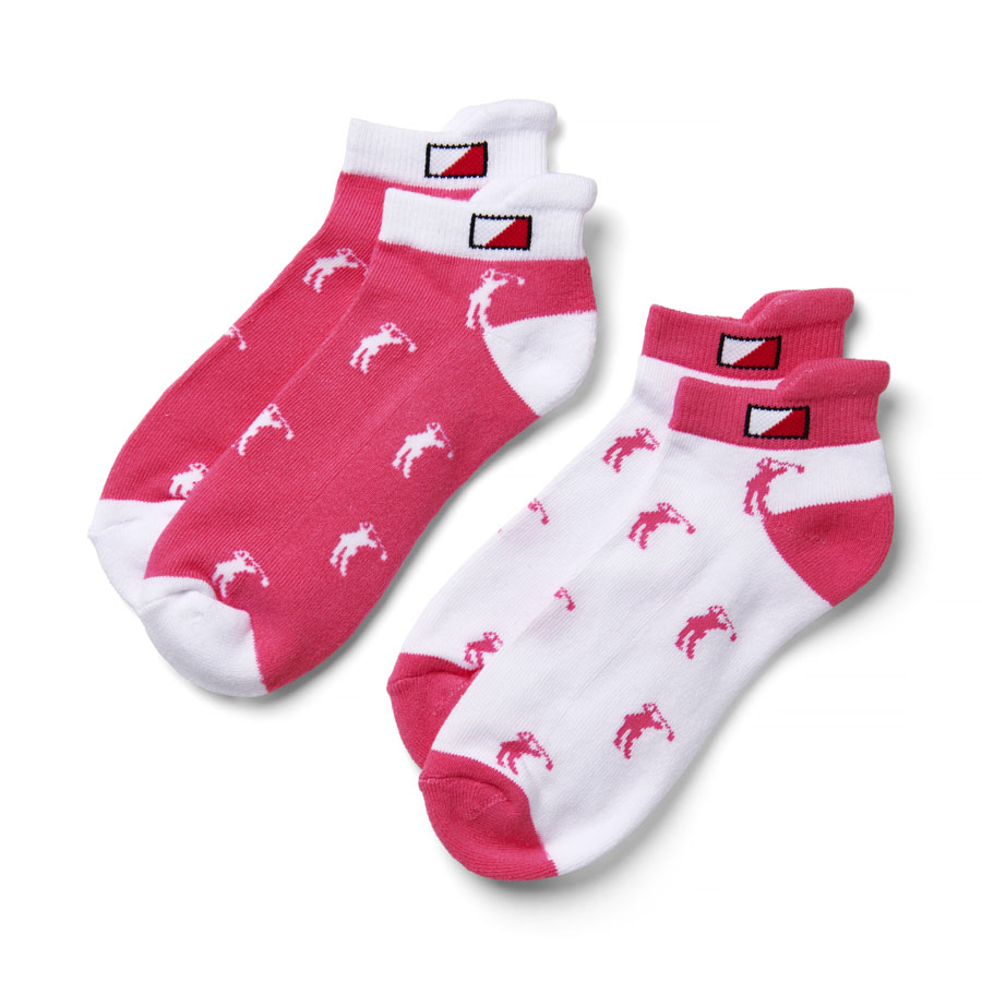 Ladies JRB Sock 2 Pair Pack Pink Duncan Lambert Golf Shop