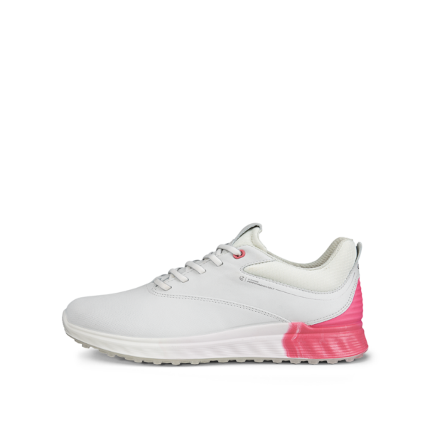 Ladies Ecco W Golf S-Three - 102963-60909 White BubbleGum - Image 3