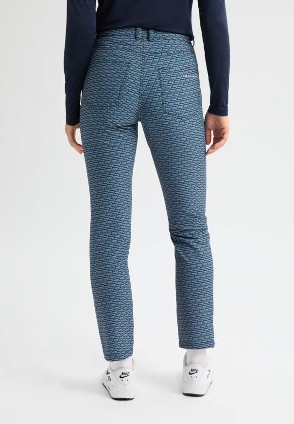 Ladies Rohnisch Chie Brushed Trousers - 112188 T468 Black Retro R Mono - Image 4
