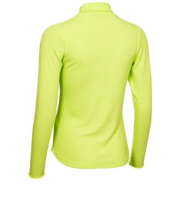 Green Lamb MacKenzie Ribbed Polo Neck - AG24045 Soft Lime - Image 4